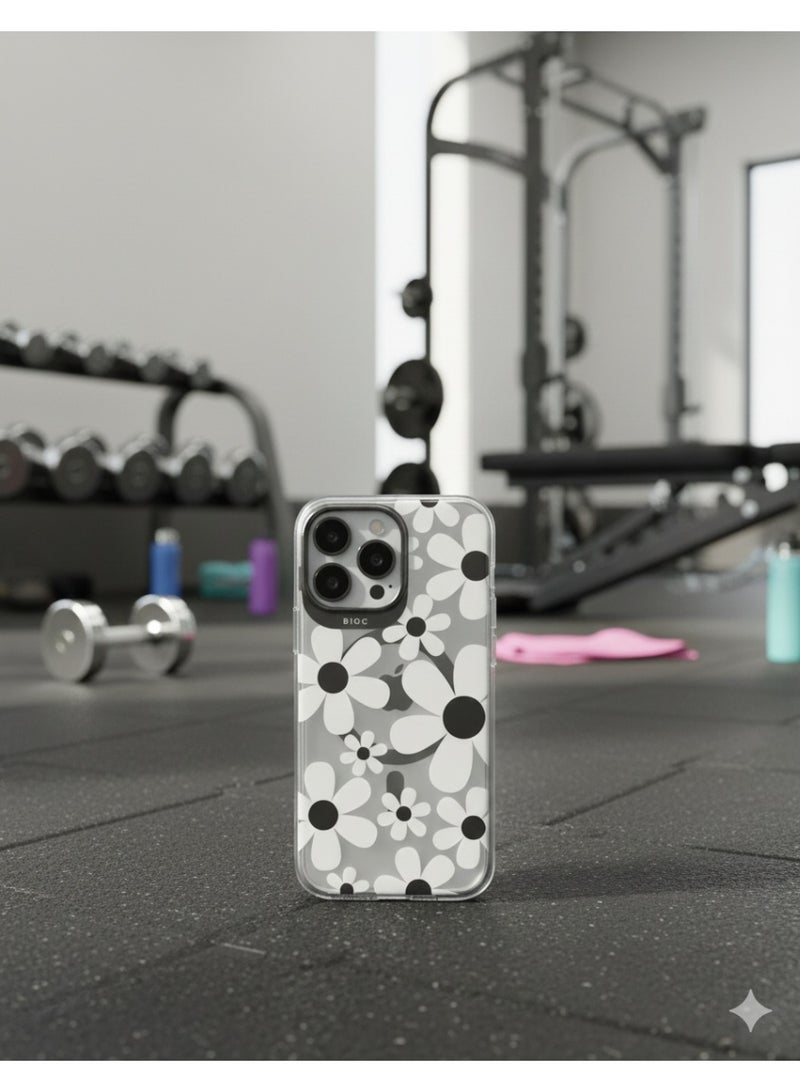 Grace Boho Neutral Flower Power Case • Earth Tone Mocha Daisy iPhone Cover 16 pro max - White - Image 5