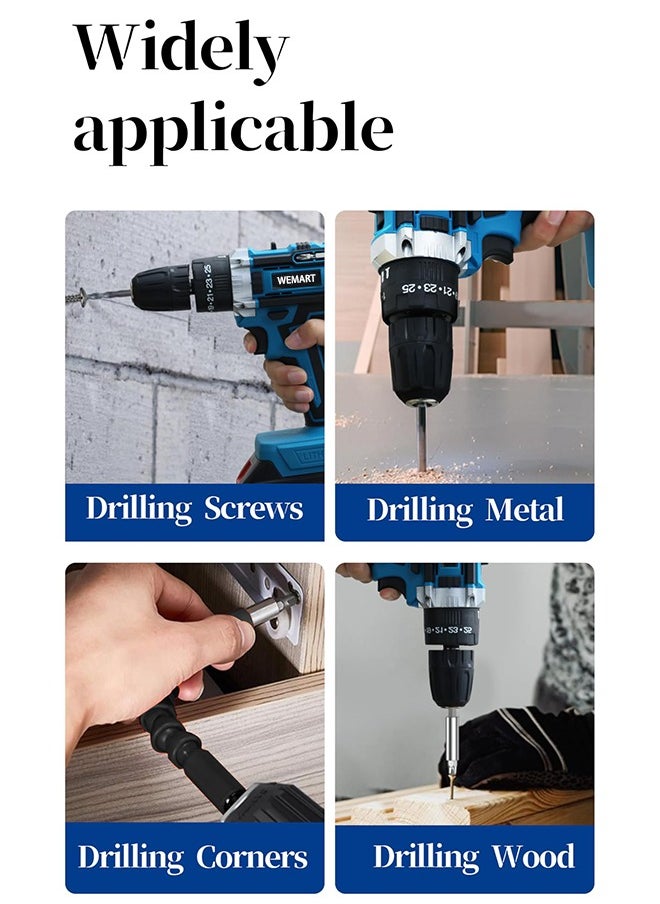 Generic - 48V Cordless Drill Set, Power Drill 59Pcs with 3/8 Inch Keyless Chuck, 25+3 Clutch Electric Drill with Work Light, Max torque 45Nm, 2-Variable Speed & 2 Batteries and Fast Charger - Image 1