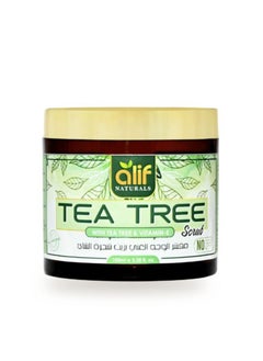 ALIF NATURALS Alif Naturals Tea Tree Face & Body Scrub With Tea Tree Oil For Men & Women, Deep Cleansing & Gentle Exfoliation, Removes Tan, Dead Cells, Anti Acne, All Skin Types, 100ml  - Image 1