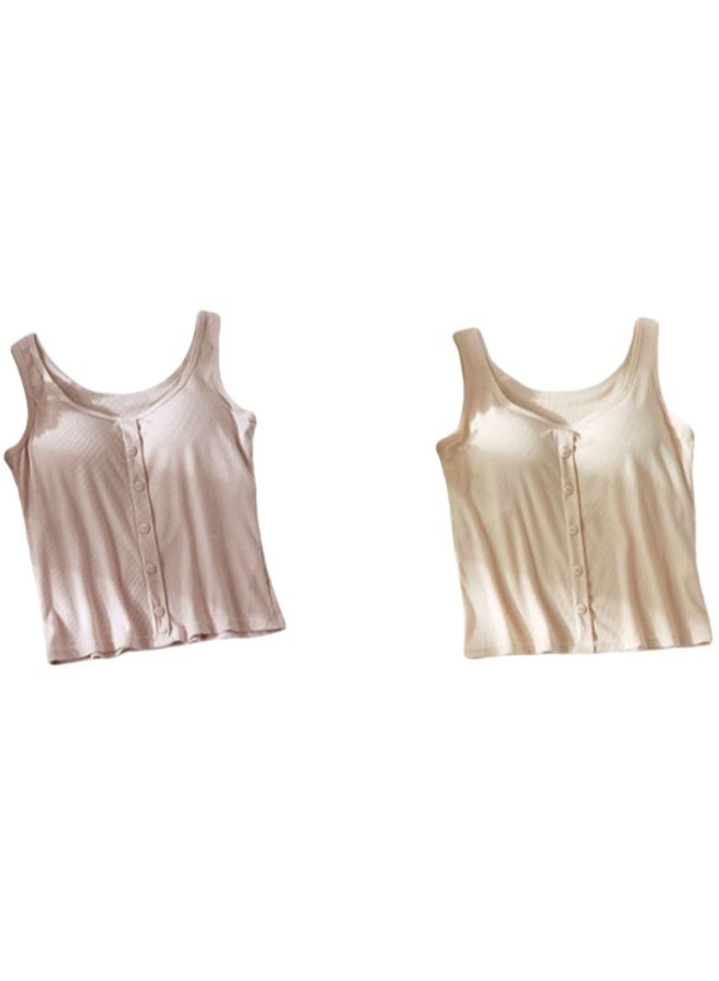 KUYING New Comfortable Skin Friendly Breathable And Slim Fit Vest Set Of 2  - Image 1