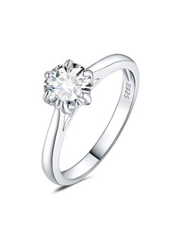 Classic 1Ct Round Cut Cubic Zirconia Solitaire Engagement Rings For Women, 14K White Gold Plated 925 Sterling Silver Promise Ring For Her, Simulated Diamond Anniversary Wedding Rings 6 - pzsku/Z8415D6C9B47151256DECZ/45/_/1735214487/ca568afb-879e-4529-8787-7957f7ff9432