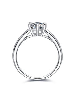 Classic 1Ct Round Cut Cubic Zirconia Solitaire Engagement Rings For Women, 14K White Gold Plated 925 Sterling Silver Promise Ring For Her, Simulated Diamond Anniversary Wedding Rings 6 - pzsku/Z8415D6C9B47151256DECZ/45/_/1735214503/ec51f370-a15f-4635-9cba-d4d8500197af