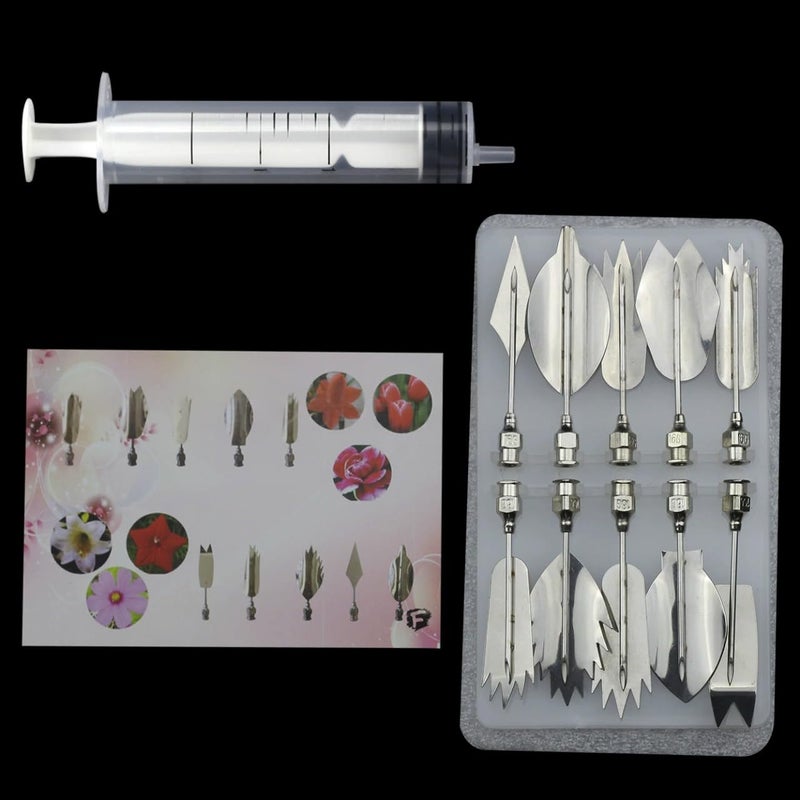 LEKORED 10 pcs 3D Gelatin Jelly Tools Pudding Nozzle 1 Syringe Tools 3D Jelly Flower Cake Jelly Gelatin Art Tool F - Image 2