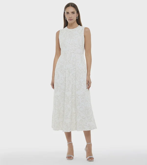 BCBG BCBG EMBROIDERED DRESS