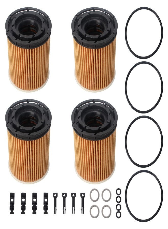AUTOKAY 4pcs Engine Oil Filter with Seals Pack Fits for Hyundai 1.6L 2021-2025 Accent Sonata Venue Elantra Santa Fe, Compatible With Kia 1.6L 2021-2025 K5 Sorento Rio Re# 26350-2M000 - Image 1