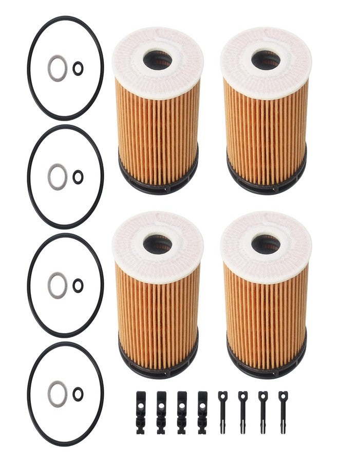 AUTOKAY 4pcs Engine Oil Filter with Seals Pack Fits for Hyundai 1.6L 2021-2025 Accent Sonata Venue Elantra Santa Fe, Compatible With Kia 1.6L 2021-2025 K5 Sorento Rio Re# 26350-2M000 - Image 2