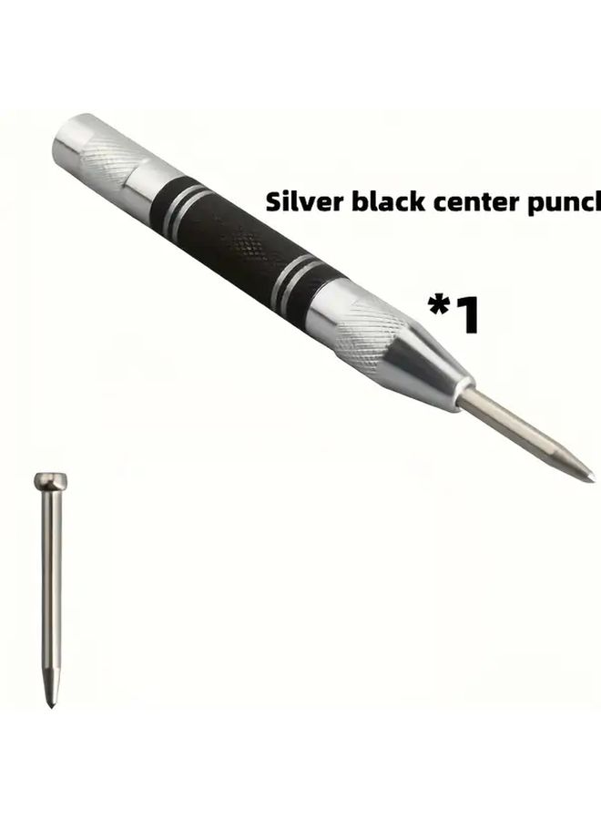 Automatic Center Punch Tool 5 Inch Heavy Duty Steel Adjustable Tension For Metal Wood Glass - Image 5