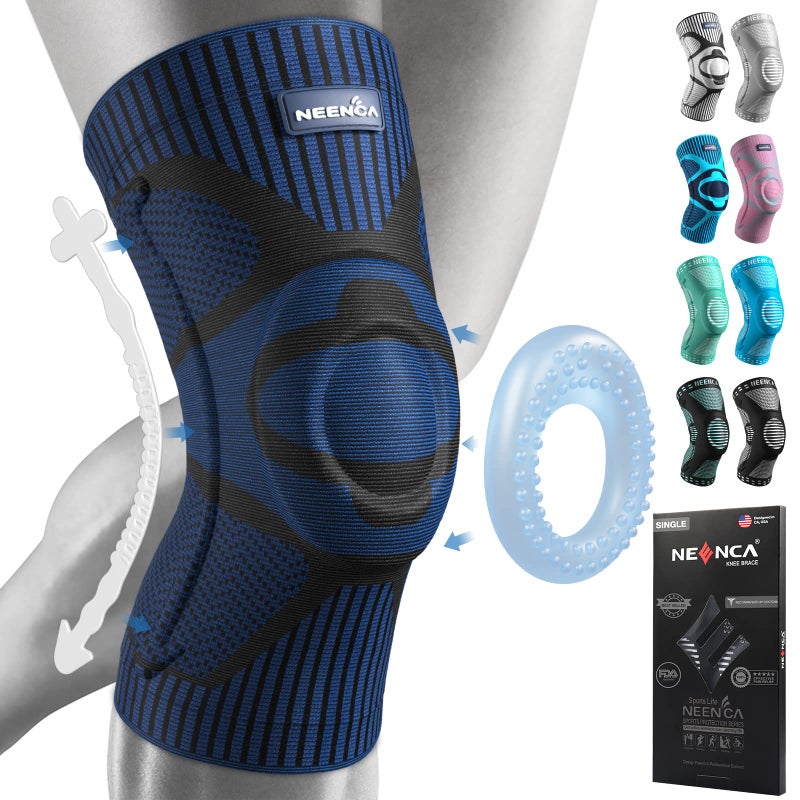 NEENCA Knee Brace for Knee Pain Relief, Medical Knee Support with Patella Pad & Side Stabilizers, Compression Knee Sleeve for Meniscus Tear, ACL, Arthritis, Joint Pain, Runner, Sport- FSA/HSA APPROVED - Image 1