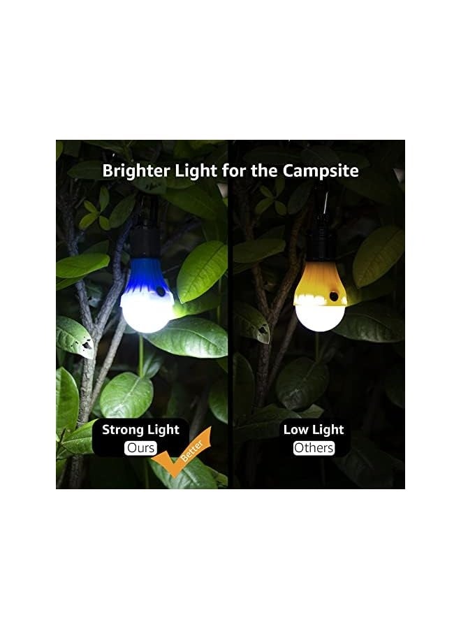erorex LED Camping Lantern, Camping Essentials, AAA Batteries Included, 4 Packs, Daylight White Cool White Soft White Modes, Hanging Tent Light Bulbs with Clip Hook for Camping, Outdoor and Indoor - Image 3