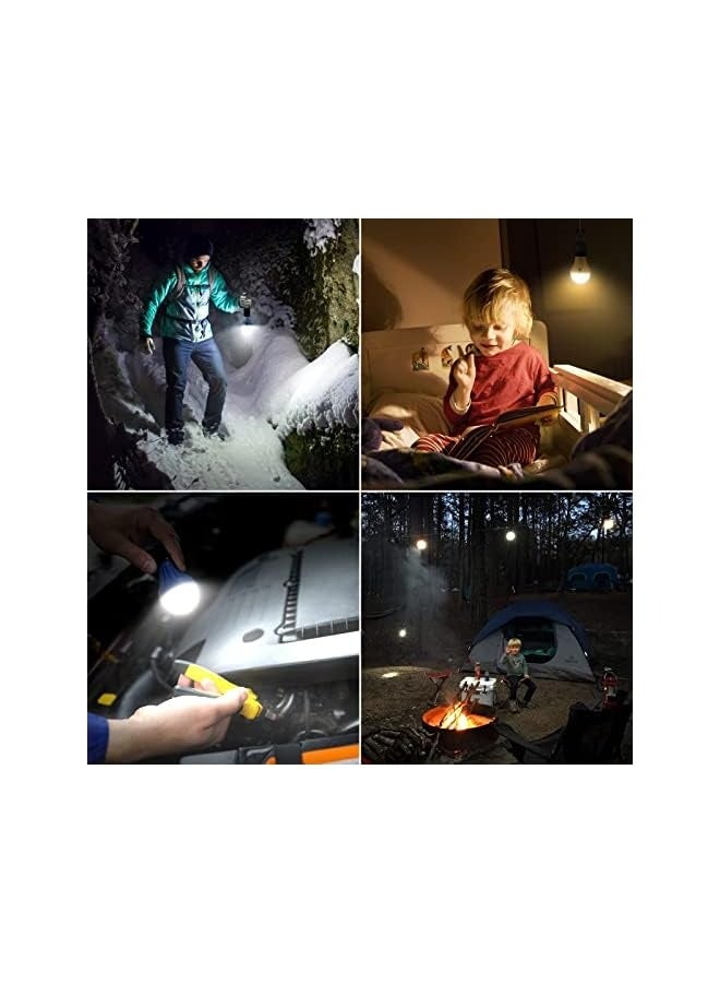 erorex LED Camping Lantern, Camping Essentials, AAA Batteries Included, 4 Packs, Daylight White Cool White Soft White Modes, Hanging Tent Light Bulbs with Clip Hook for Camping, Outdoor and Indoor - Image 4