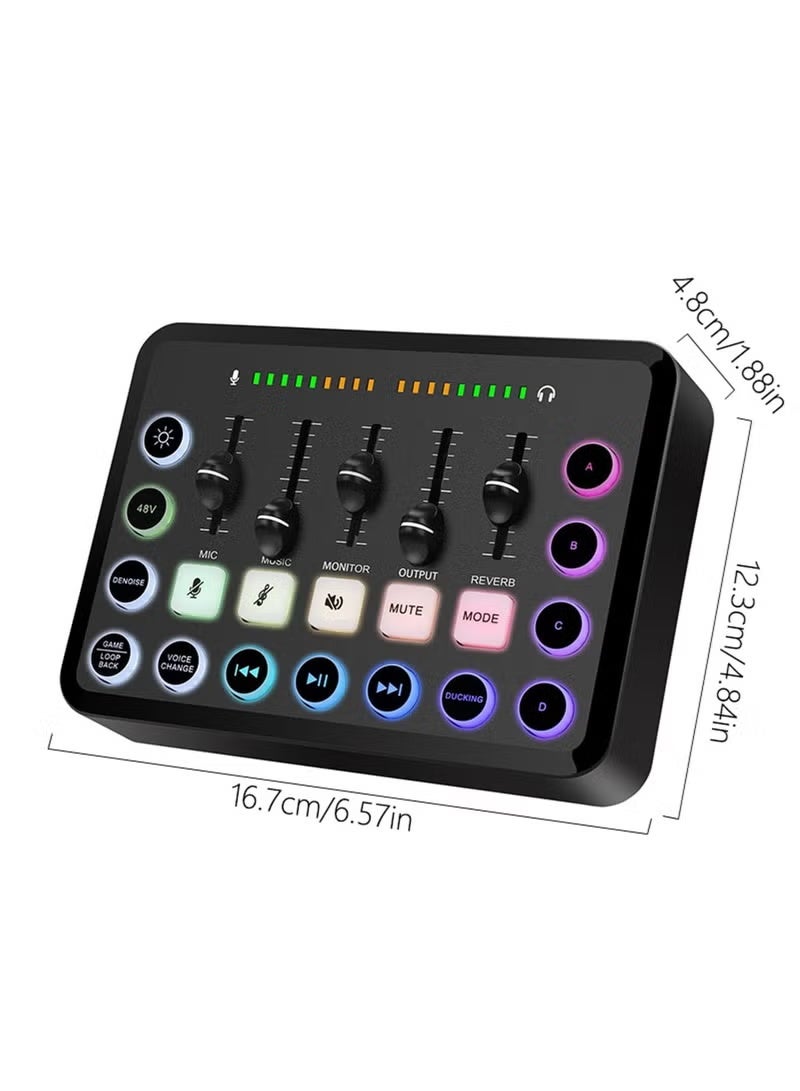 Mi VAZA Wireless Audio Mixer - 48V Phantom Power - XLR Microphone - Voice Changer - Noise Reduction - Built-in 1800 mAh Battery - Gaming DJ Mixer - Live Sound Card for Podcasting, Recording, Singing, Gaming, Tiktok, YouTube, PC, Computer - Image 2