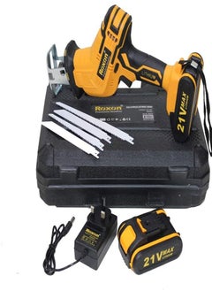 Roxon 21V Cordless Reciprocating Saw with Lithium Battery, Charger, and 4 Blades – Premium Electric Cutting Tool for Wood, Metal, and PVC  - Image 1