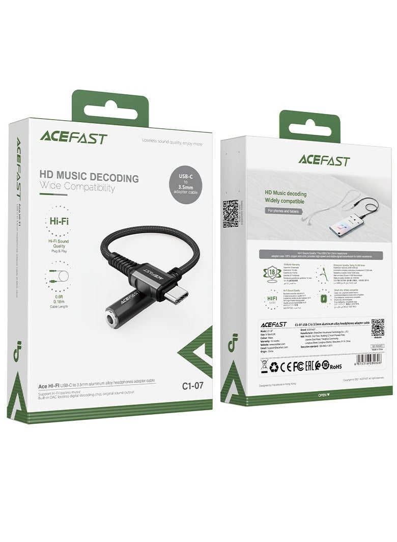 ACEFAST C1-07 audio cable USB-C to 3.5mm female. - Image 4