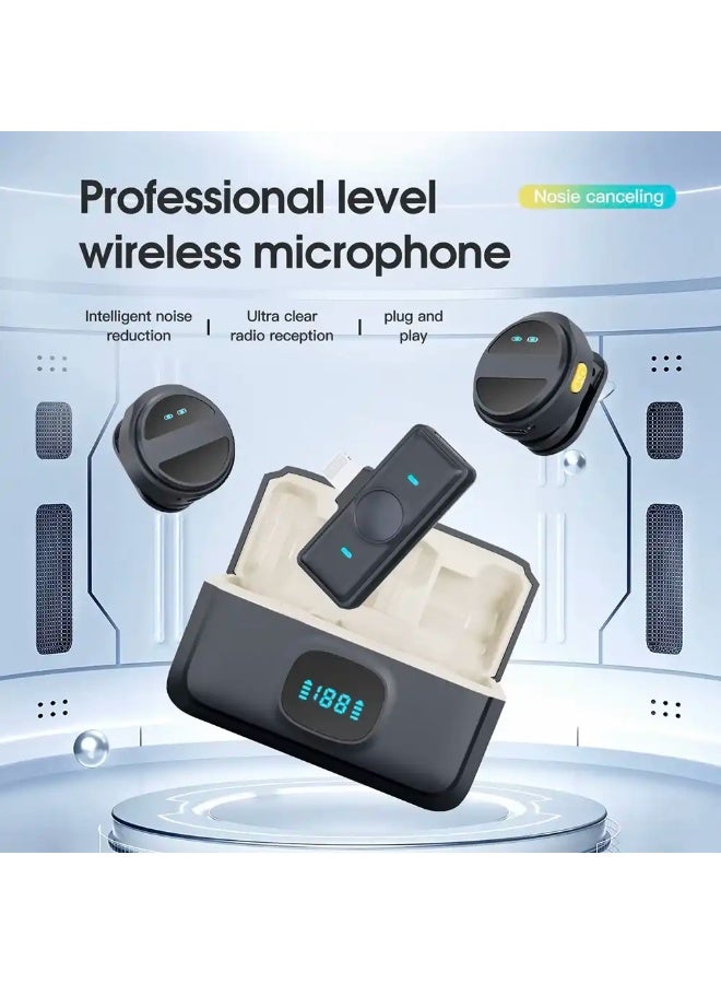 Earss Wireless lavalier microphones with charging case | Noise-reduction | Clip-on microphone for video recording, streaming, singing – Real-Time Sync for Clear Audio Recording - Image 4