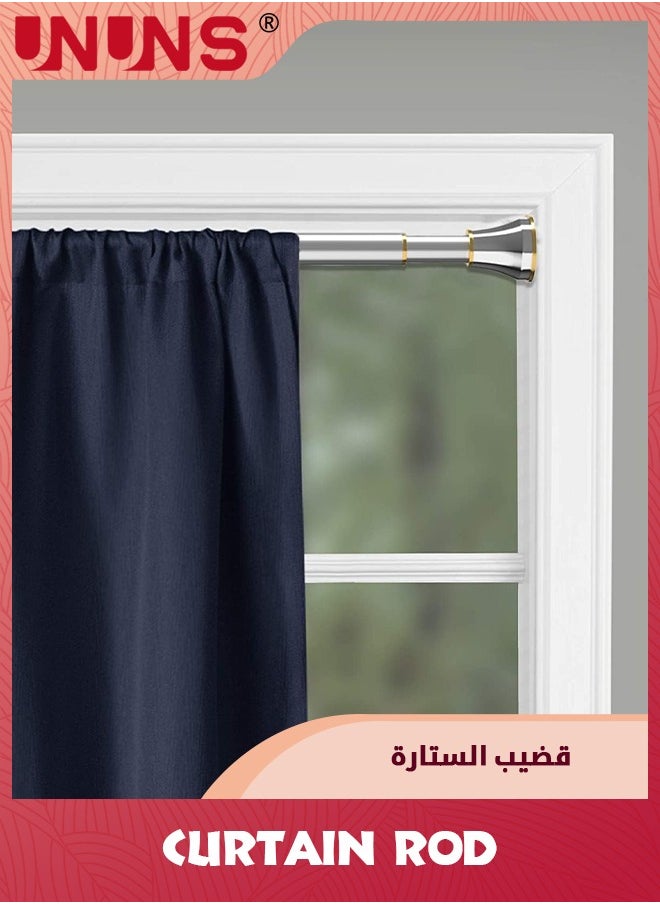 UNUNS - Spring Tension Curtain Rod,Adjustable Small Curtain Rods,Shower Curtain Tension Rods For Window Bathroom Cupboard Kitchen, No Drilling-110-200cm,Grey - Image 1