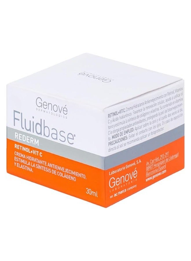 Genove Genové Fluidbase Anti-Aging Moisturizing Cream (30ml) with Retinol, Vitamin C & Hyaluronic Acid | Face Wrinkle Cream & Brightening Daily Moisturizer - Image 3