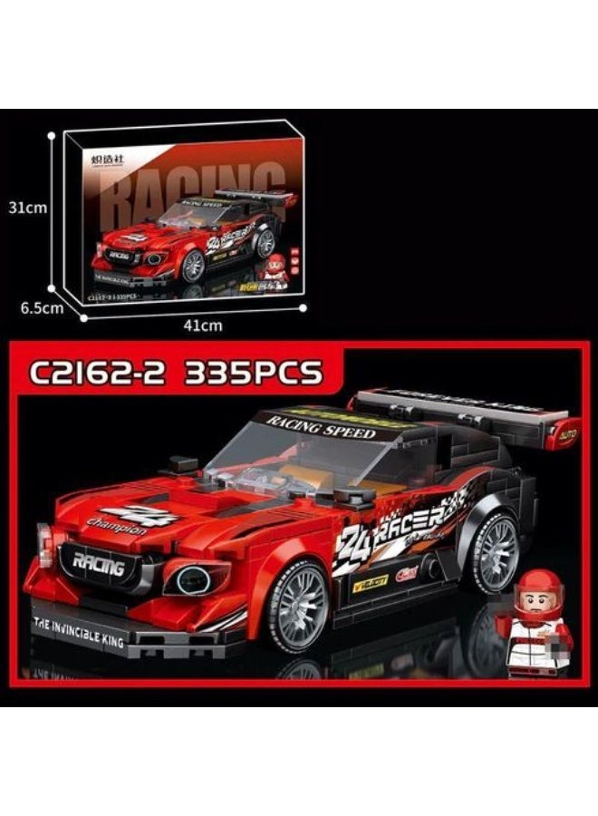 مجموعة بناء سيارات السباق، 335 قطعة، موديل C2162-2 - Image 3