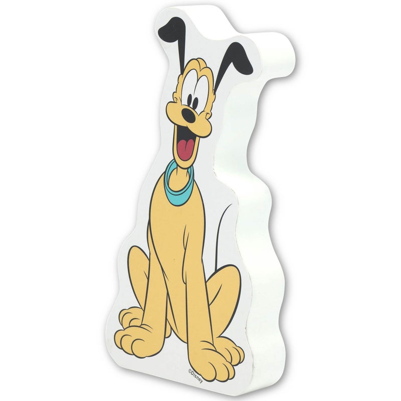 Open Road Brands Disney Pluto Shelf Sitter Decor - Chunky Wood Block Decoration for Kids' Bedroom or Play Room - Image 2