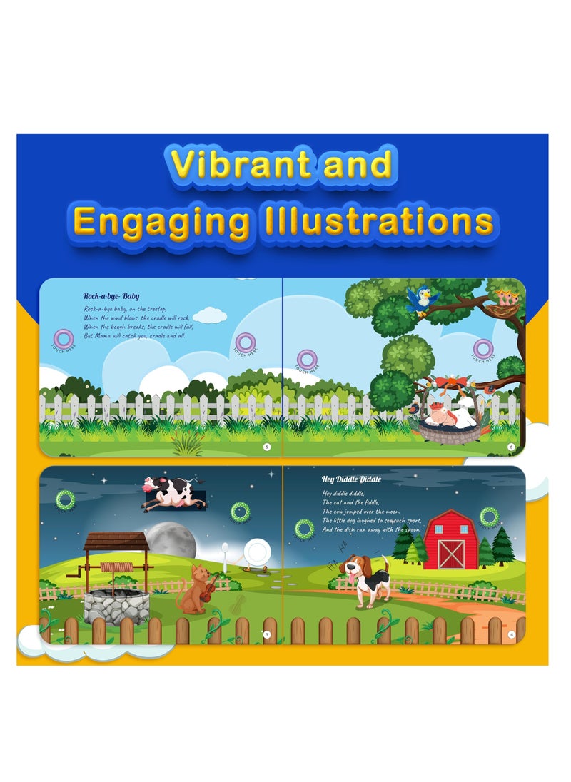 Kiddale Bundle of 2 Musical Rhymes Books |16 Aquatic Animal and 8 Classical Nursery Rhymes | 28 Sounds Each | Interactive Touch and Play Sound Books | Ideal Gift for 1-3 Years | Sing-Along Collection  - Image 4