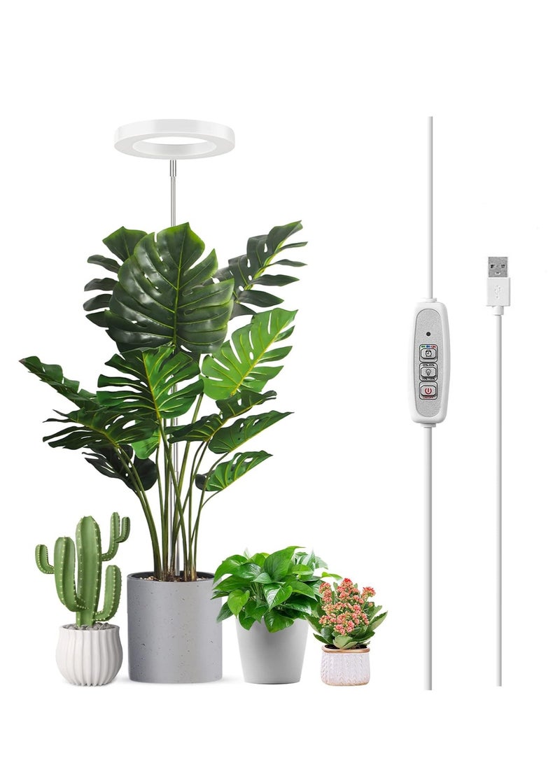 Generic Grow Lights for Indoor Plants,Full Spectrum LED Halo Plant Lights，Automatic Timer 2/4/8H, 4 Dimmable Brightness,5V Safe Voltage Growing Lamp， Height Adjustable Small ，Ideal for Small Plants  - Image 1