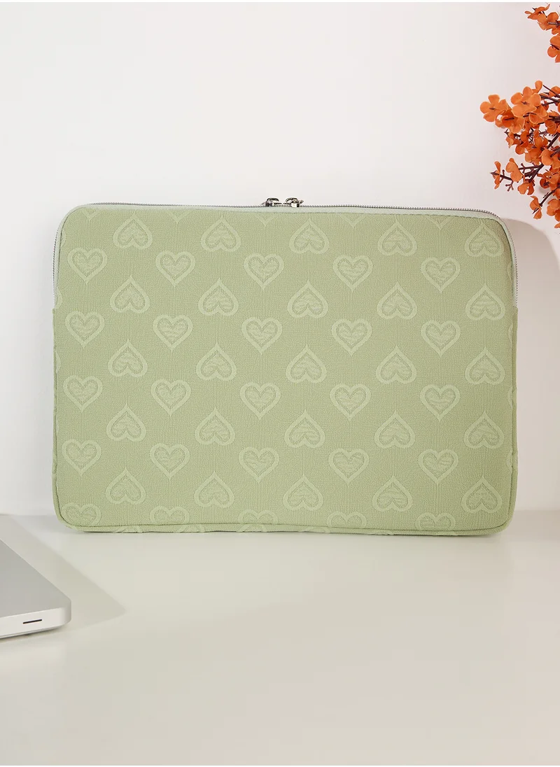 COCONUT LANE Sage Heart Laptop Sleeve