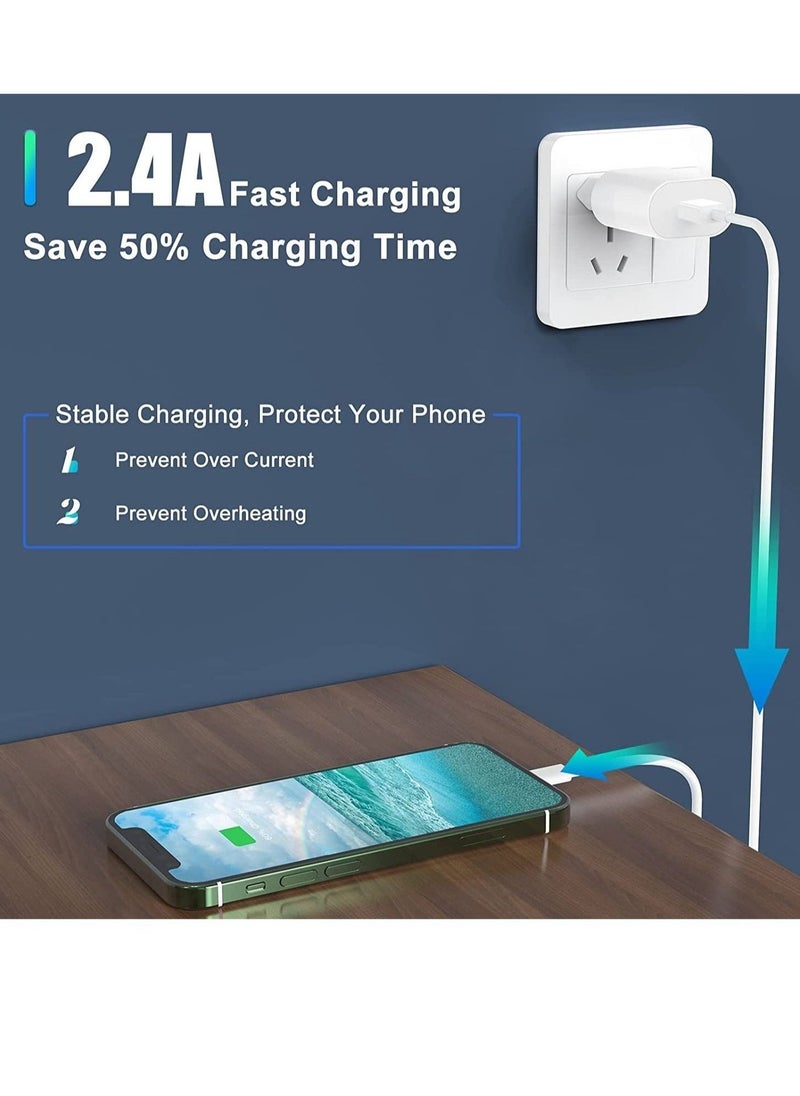 Generic iPhone Charger Cable , 3Pack [Apple MFi Certified] Long Lightning to USB Cable 2 meter, Apple Fast Charging Lead for Apple iPhone 13 Pro/12 Pro Max/12 Mini/11/X/XS/XR/XS  - Image 3