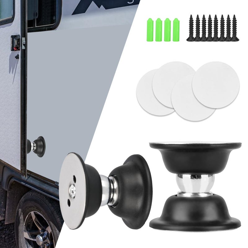 RVMATE RV Magnetic Door Catch 2 Pack RV Door Holder Heavy Duty Baggage Door Catch with Adhesives and Screws for RV Trailer Camper Home - Image 3
