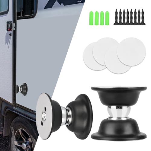 RVMATE RV Magnetic Door Catch 2 Pack RV Door Holder Heavy Duty Baggage Door Catch with Adhesives and Screws for RV Trailer Camper Home - Image 1