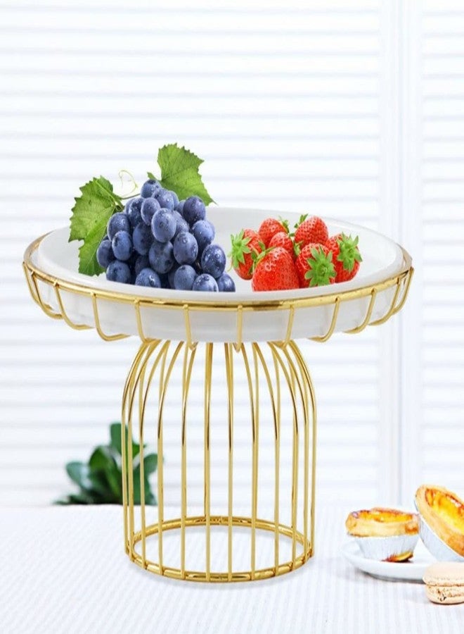 MAXXINN Metal Round Cupcake Stand White and Gold Multipurpose Serving Stand Perfect for Weeding, Birthday Party - Image 5