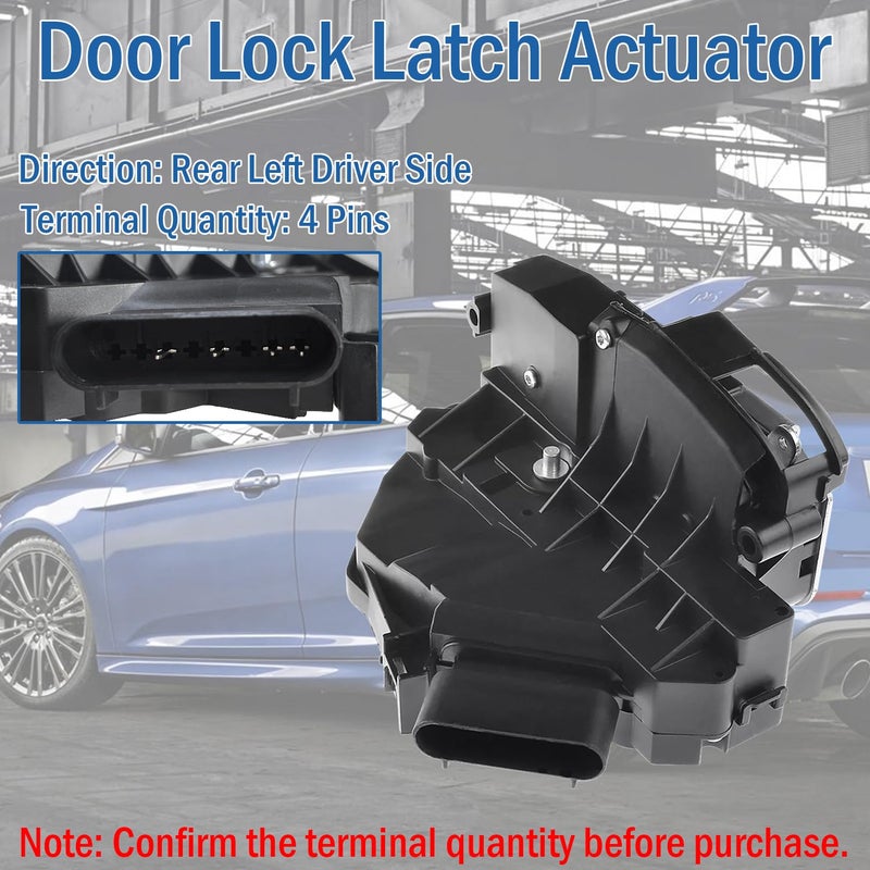 Qagea Rear Left Driver Side Door Lock Latch Actuator - 4 Pins for Ford and Lincoln Models - Image 3