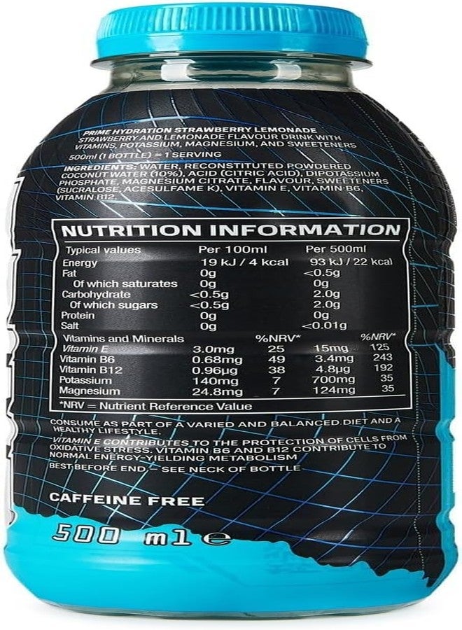 PRIME Hydration Energy Drink, X Logo Strawberry Lemonade Limited Edition Hydration Drink 500ml (Product Of UK) From DECADENT - Image 2