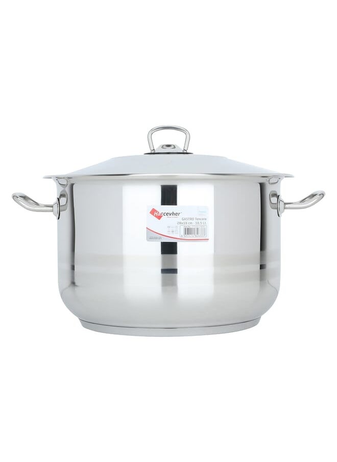 Alsaif Gallery - Turkish Silver Stainless Steel 28X18 Cm Cooking Pot - Image 1