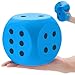 Zomiboo Large 5 Inch Foam Dice Jumbo 6 Sided Giant Dice for Casino Party Classroom Anxiety Stress Relieve Ball Toy Gifts for Adults Kids Board Game to Get Your Lucky NumbersBlue - Image 2