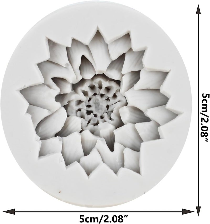 MINFEIDMS Flower Silicone Molds Daisy Flower Fondant Silicone Molds For Cake Decorating Cupcake Topper Candy Chocolate Gum Paste Polymer Clay - Image 2