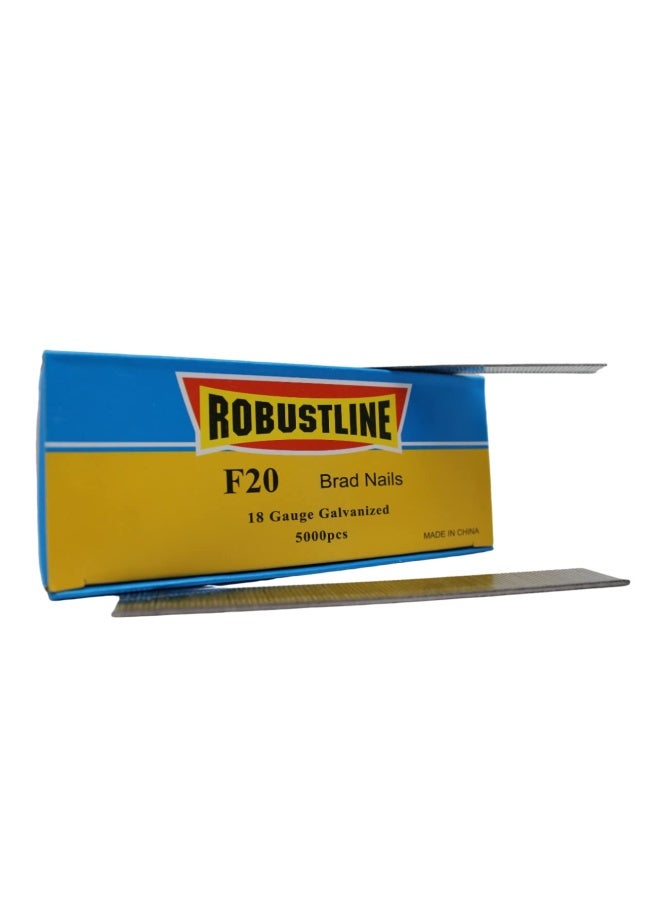 ROBUSTLINE F20 Brad Nails 18 Gauge Galvanized 5000 Pcs Per Box - Image 2