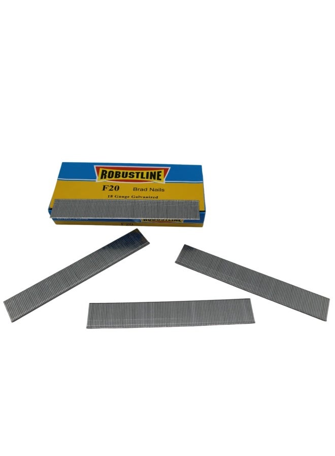 ROBUSTLINE F20 Brad Nails 18 Gauge Galvanized 5000 Pcs Per Box - Image 3