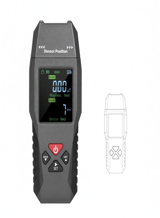 سمارت سنسور جهاز قياس المجال الكهرومغناطيسي SMART SENSOR ST1393، كاشف المجال الكهرومغناطيسي، جهاز محمول صغير رقمي بشاشة LCD، جهاز اختبار إشعاع المجال الكهرومغناطيسي - Image 4
