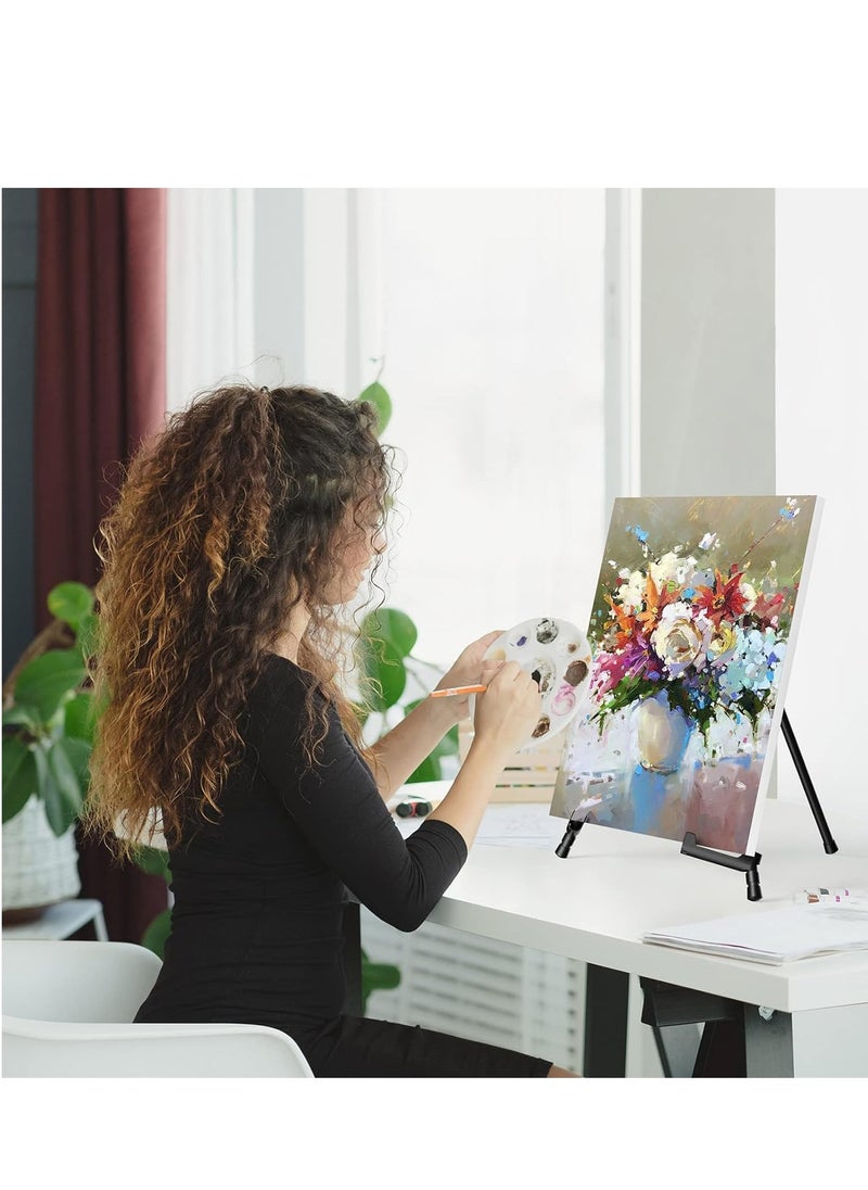 SYOSI 14" High Tabletop Instant Display Easel - Black Steel Small Desktop Easel Stand with Adjustable Holders for Paintings, Posters and Store Signs(1 Pack)  - Image 3