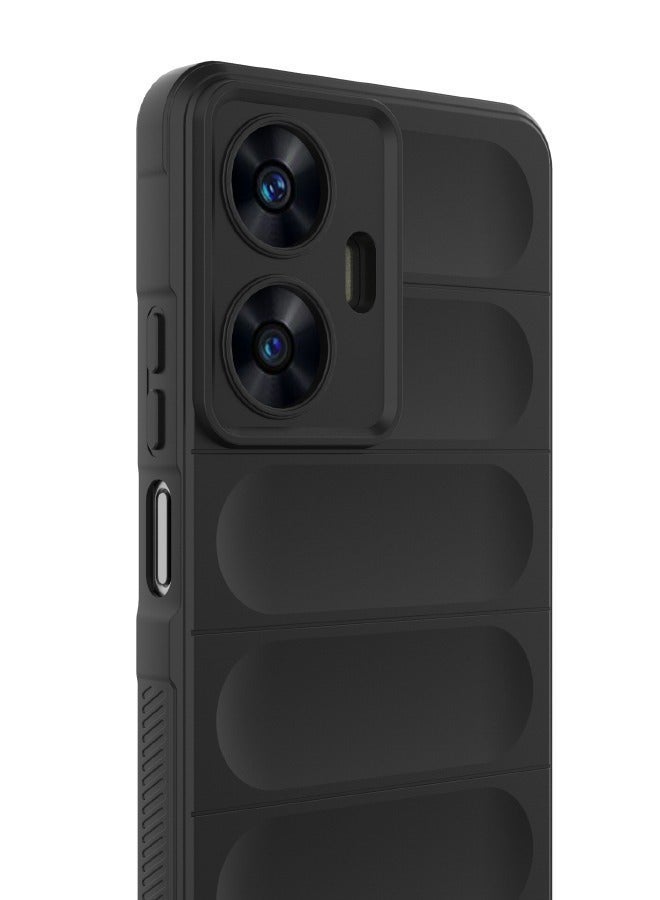 TEAM LUXURY Realme C55 Case, Realme C55 Creative TPU Protective Case, Comprehensive Anti-Fall and Shockproof Protective Case Cover for Realme C55 (4G 2023), Black - Image 2