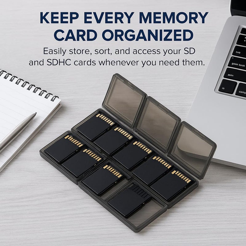 Acuvar 48 Slot SD/SDHC Memory Card Hard Plastic Case â€“ Durable ABS Portable SD Card Storage Box Organizer, Protective Hard Shell SD Card Carrying Case for Photographers, Anti-Shock & Waterproof - Image 2