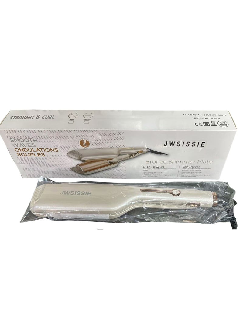 JWSISSIE Ceramic Hair Straightener, 2 in 1 Hair Straighteners and Curlers with Ceramic Coating for Smooth Glide, 15 Second Heat up, Up to 200°C, Lasting Results for Curl/Wave/Straighten Hair  - Image 4
