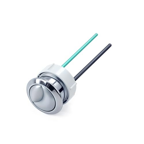 Lychee Light Dual Flushing Toilet Push Button Spare Parts,Top Toilet Button Replacement Compatible with Geberit & Kohler Part, Satin Chrome Toilet Parts with 1.5inch(38mm) Hole in the Toilet Tank Lid - Image 1