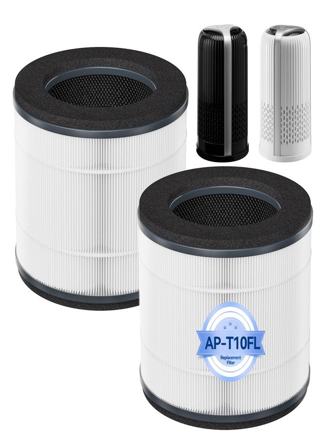 isingoione فلتر بديل AP-T10FL مناسب لأجهزة تنقية الهواء من هوميدكس، متوافق مع طرازات أجهزة تنقية الهواء توتال كلين من هوميدكس AP-T10-BK و AP-T10-WT، فلتر HEPA 3 في 1 AP-T10 للجسيمات الدقيقة المحمولة جواً - Image 1
