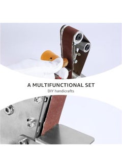 Generic Mini Belt Sander, 7 Adjustable Speed Electric Belt Grinder, 120-1000 Grit Electric Bench Grinder, Low Noise Electric Knife Sharpener, Grinding and Polishing Machine for Wood Metal (40Pcs)  - Image 4