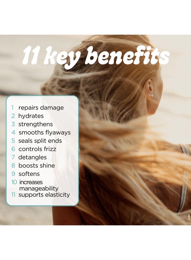 باسيفيكا بلسم باسيفيكا ليف إن - 11 في 1 علاج سحري للشعر - يقوي ويصلح الشعر التالف - ترطيب عميق للشعر الجاف يضيف لمعانًا ومضادًا للتجعد للعناية بالشعر المستقيم والمموج والمجعد، نباتي - Image 3