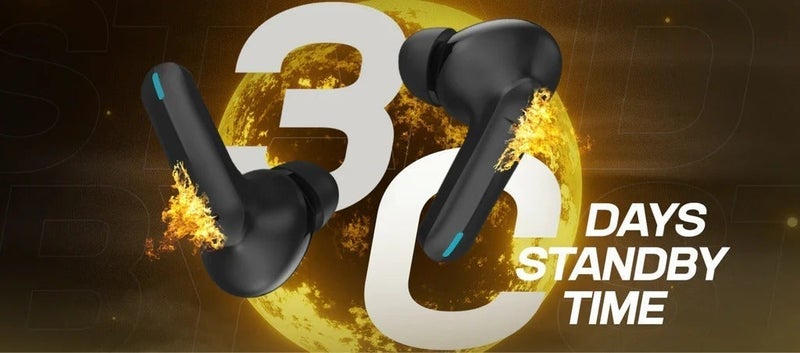 رونين داينستي R-520 سماعات لاسلكية - خاصية ENC رباعية الميكروفون - مشغّل 13mm - بلوتوث 5.3 - وضع الألعاب 50ms - بطارية 7 ساعات - مقاومة للماء IPX4 - تحكم باللمس - شحن Type-C - أسود - Image 4