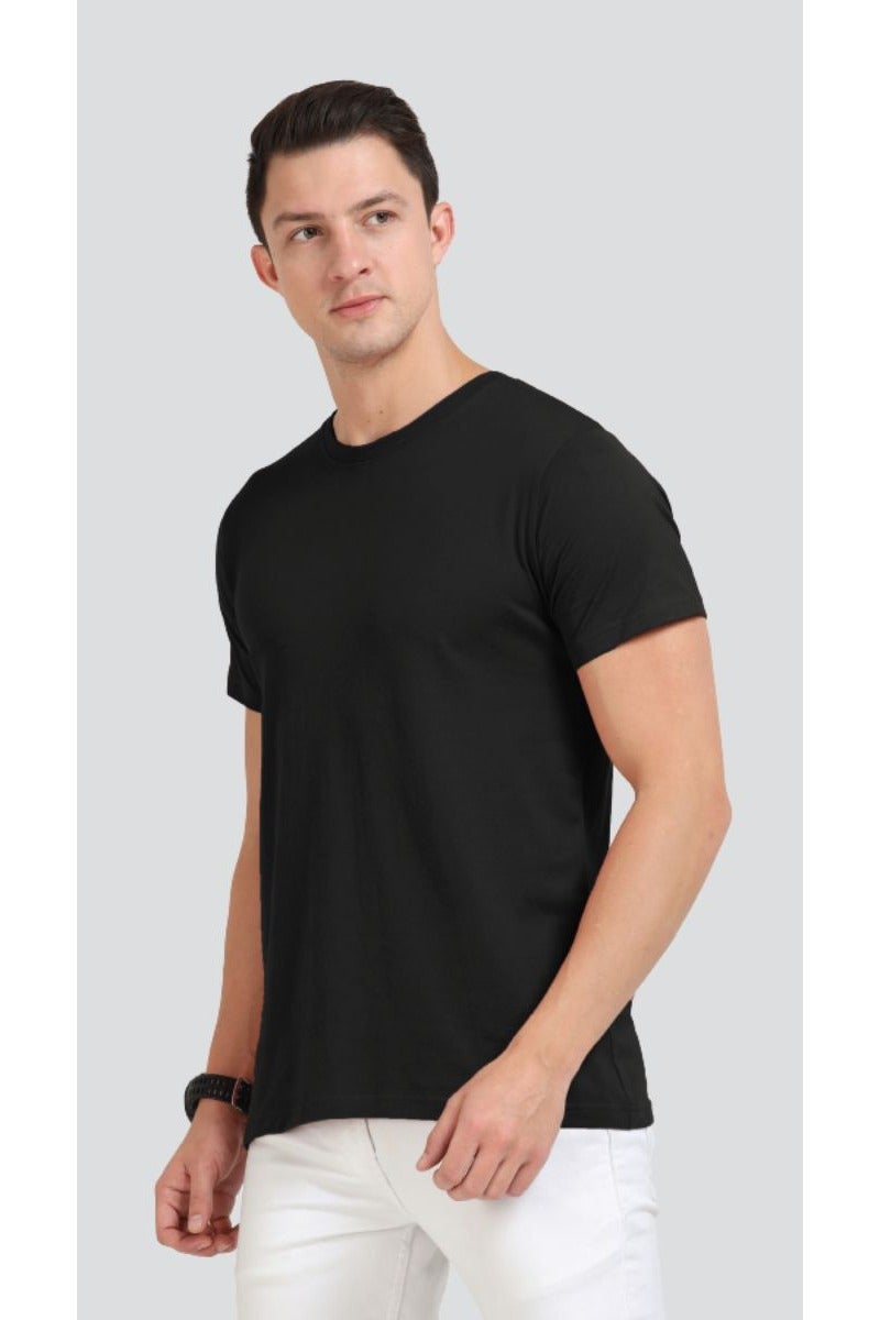 Black Heavy Duty Unisex Round Neck Tshirt