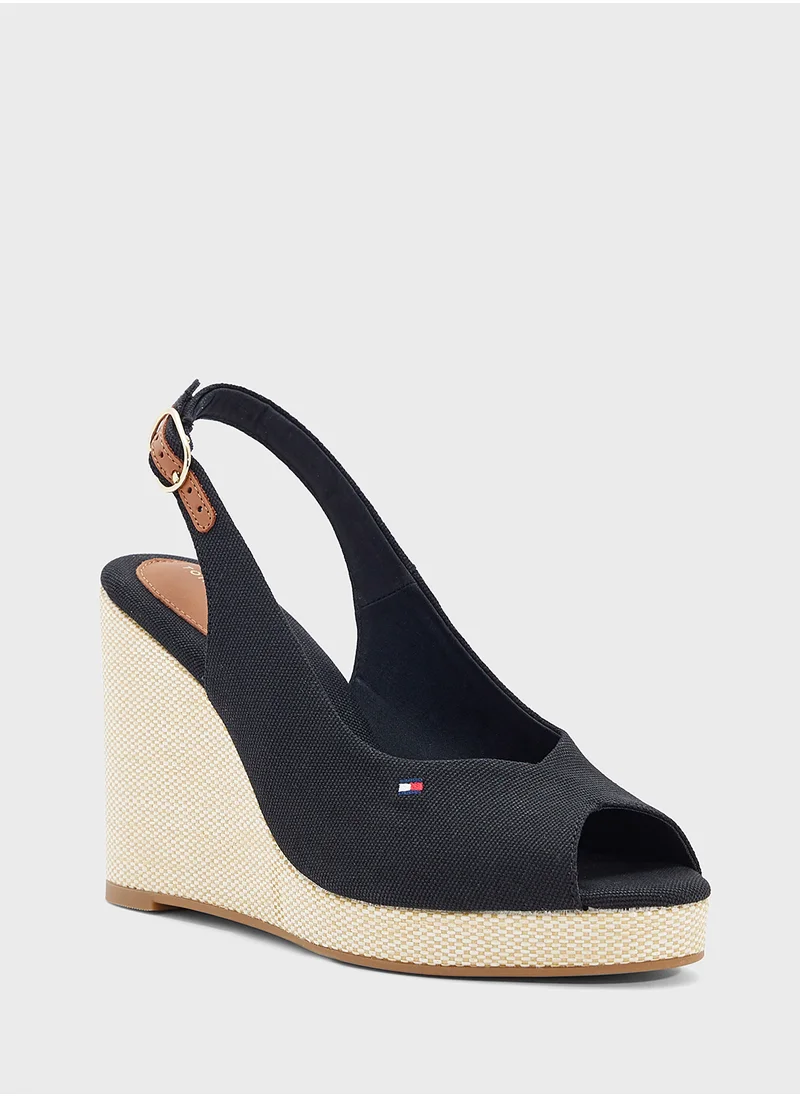 تومي هيلفيغر HIGH WEDGE SLINGBACK ESPADRILLES