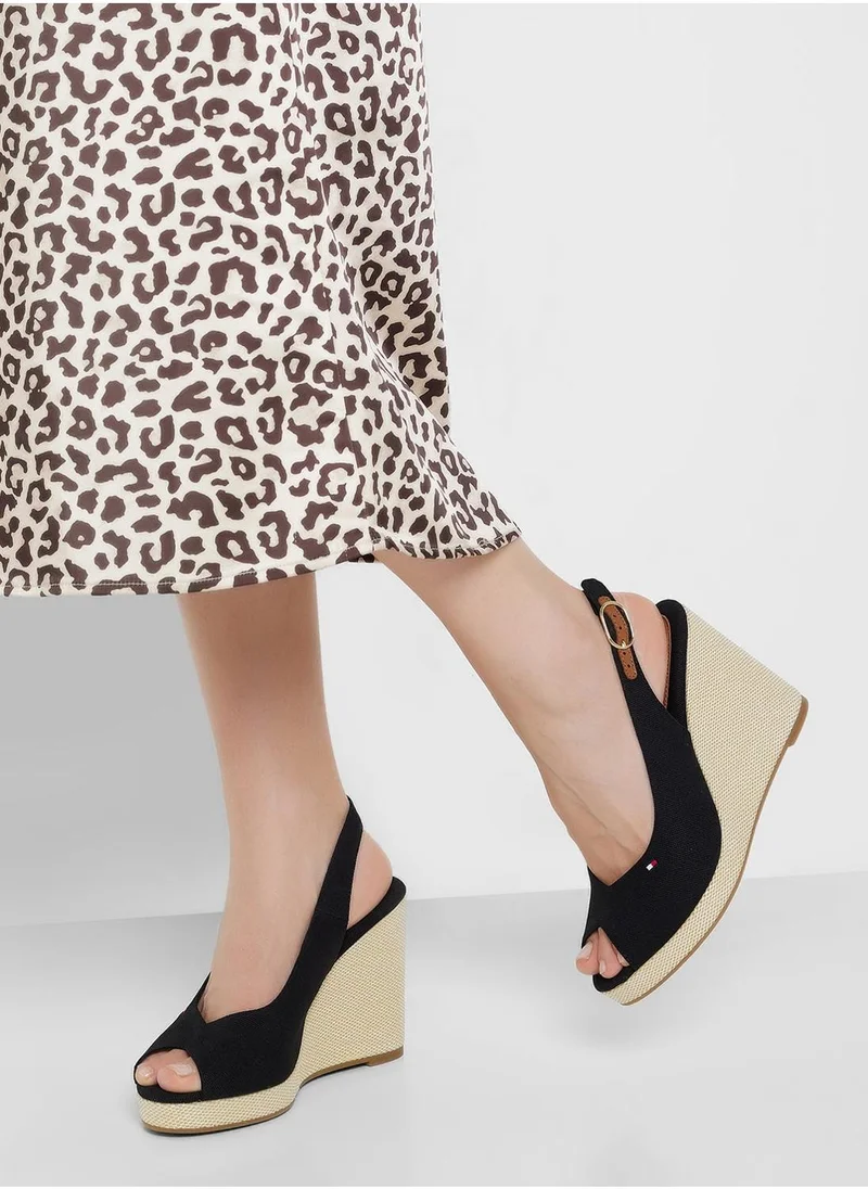 تومي هيلفيغر HIGH WEDGE SLINGBACK ESPADRILLES