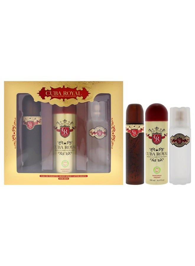 Cuba Royal by Cuba for Men - 3 Pc Gift Set 3.3oz EDT Spray, 6.7oz Body Spray, 3.3oz After Shave - Image 1